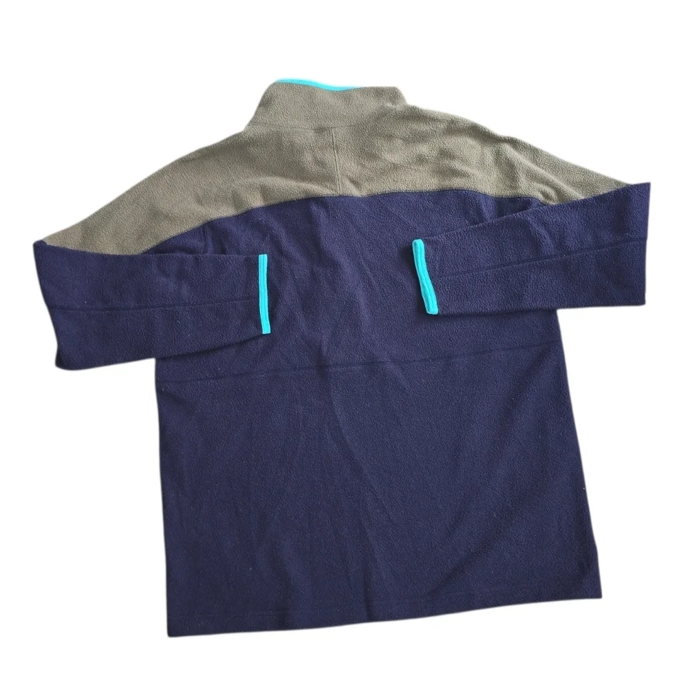 Cotopaxi Men's Abrazo Navy + Teal 1/2 Zip Fleece Pullover Jacket Size XXL